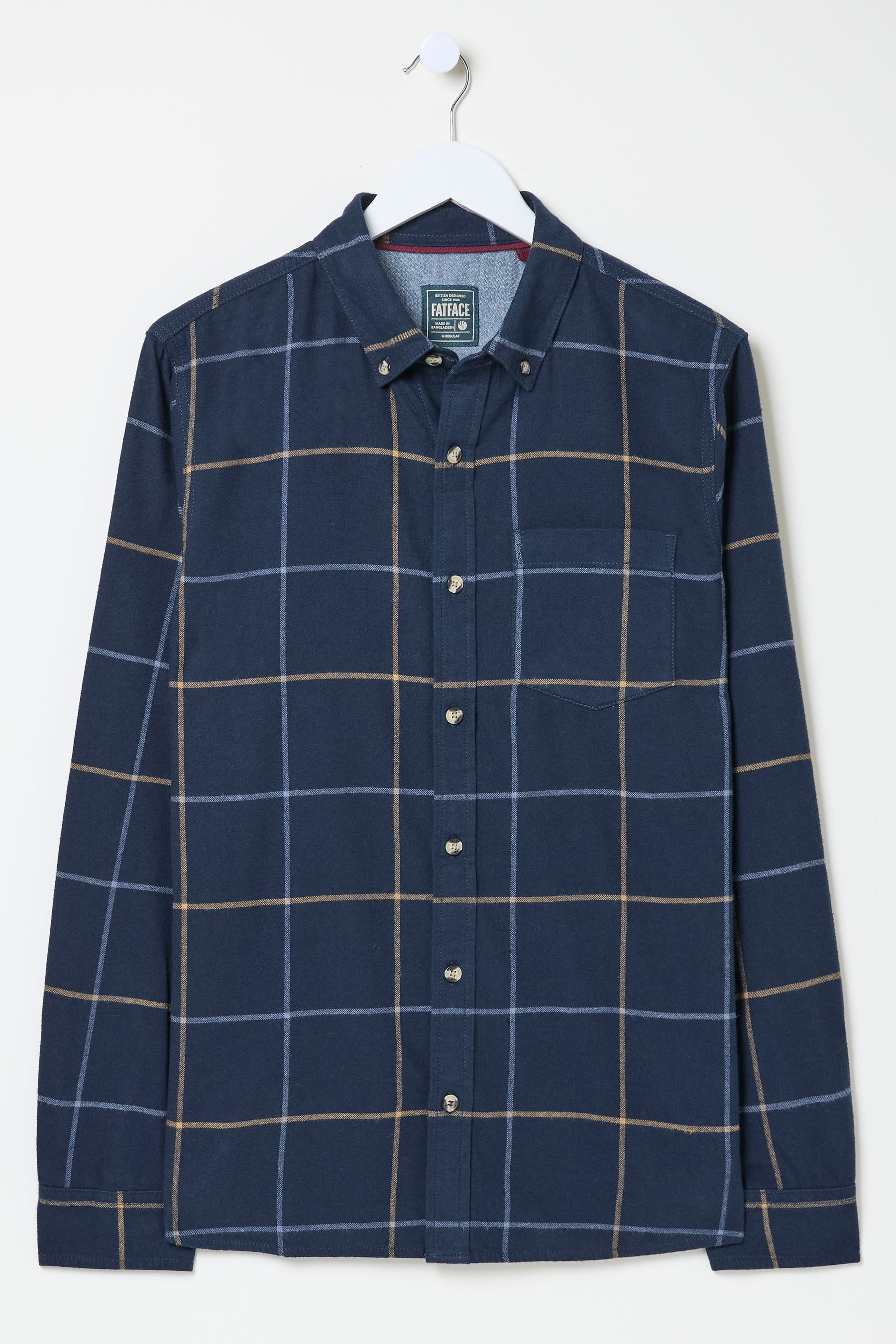 Blue windowpane shirt store
