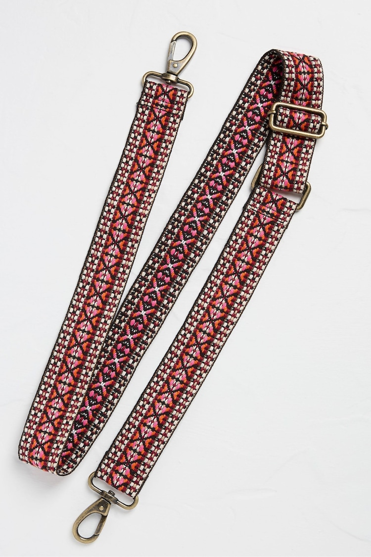 FatFace Pink Wide Emb Bag Strap - Image 1 of 2