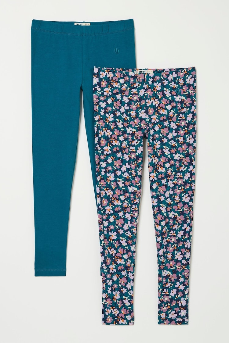 FatFace Teal Blue 2 Pack Butterfly Legging - Image 1 of 1