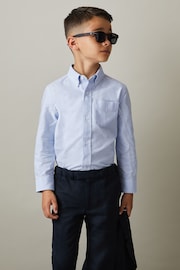 Reiss Soft Blue Greenwich Button Down Oxford Shirt - Image 1 of 4