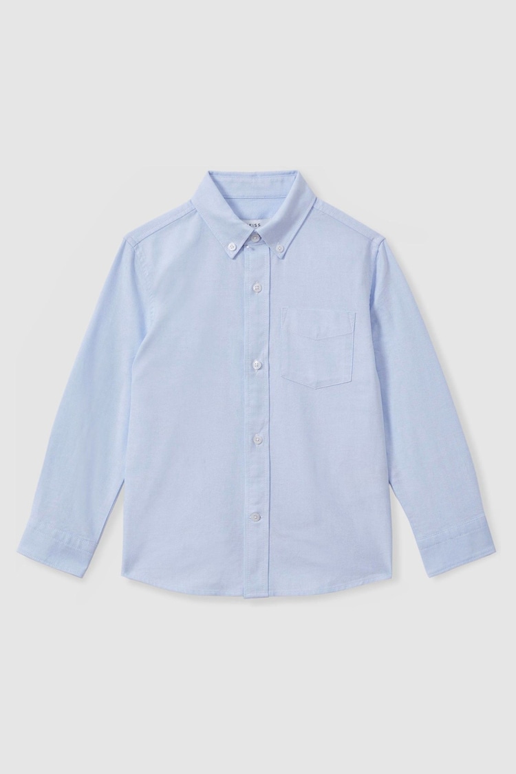 Reiss Soft Blue Greenwich Button Down Oxford Shirt - Image 2 of 4