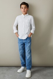 Reiss White Greenwich 100% Oxford Cotton Shirt - Image 3 of 4