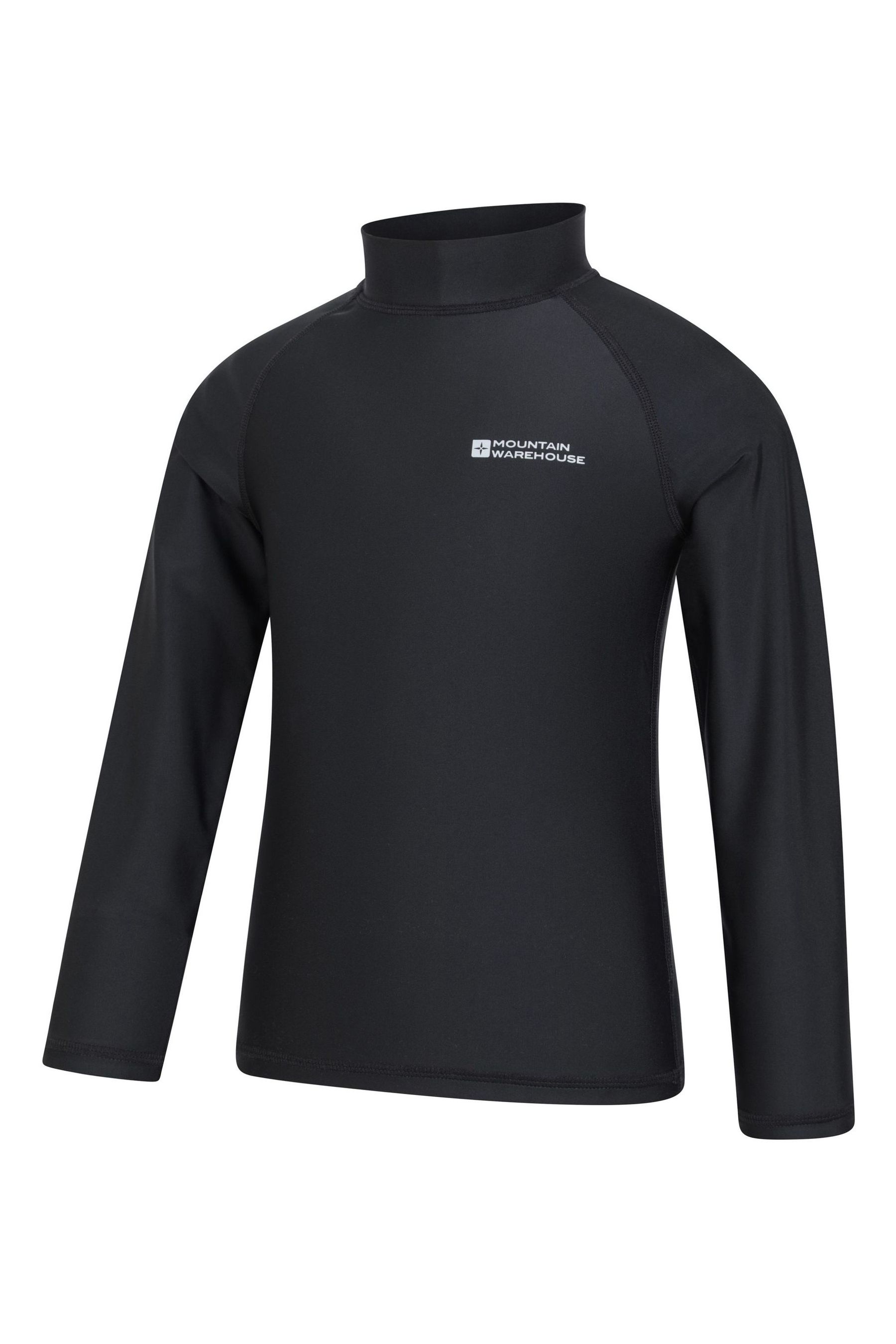 Mountain Warehouse Black Kids Long Sleeved Rash Vest 3 4 Yrs Boys