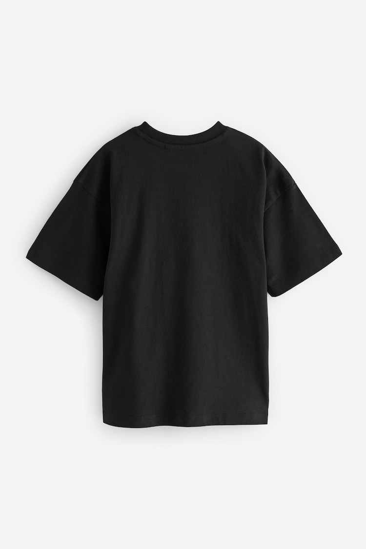 Black NYC Relaxed Fit 100% Cotton Short Sleeve T-Shirt (3-16yrs) - Image 2 of 3