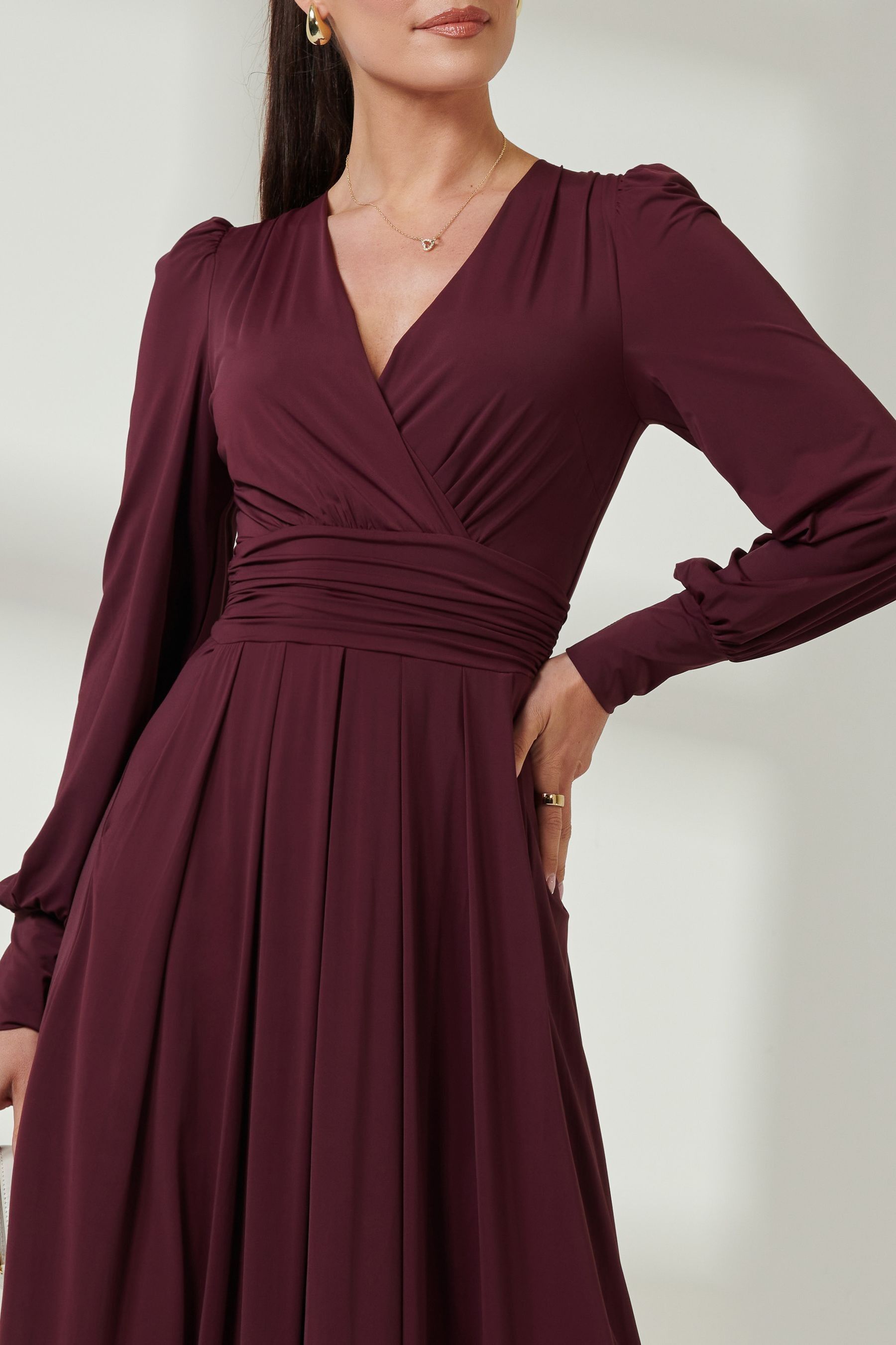 Jolie moi burgundy dress sales