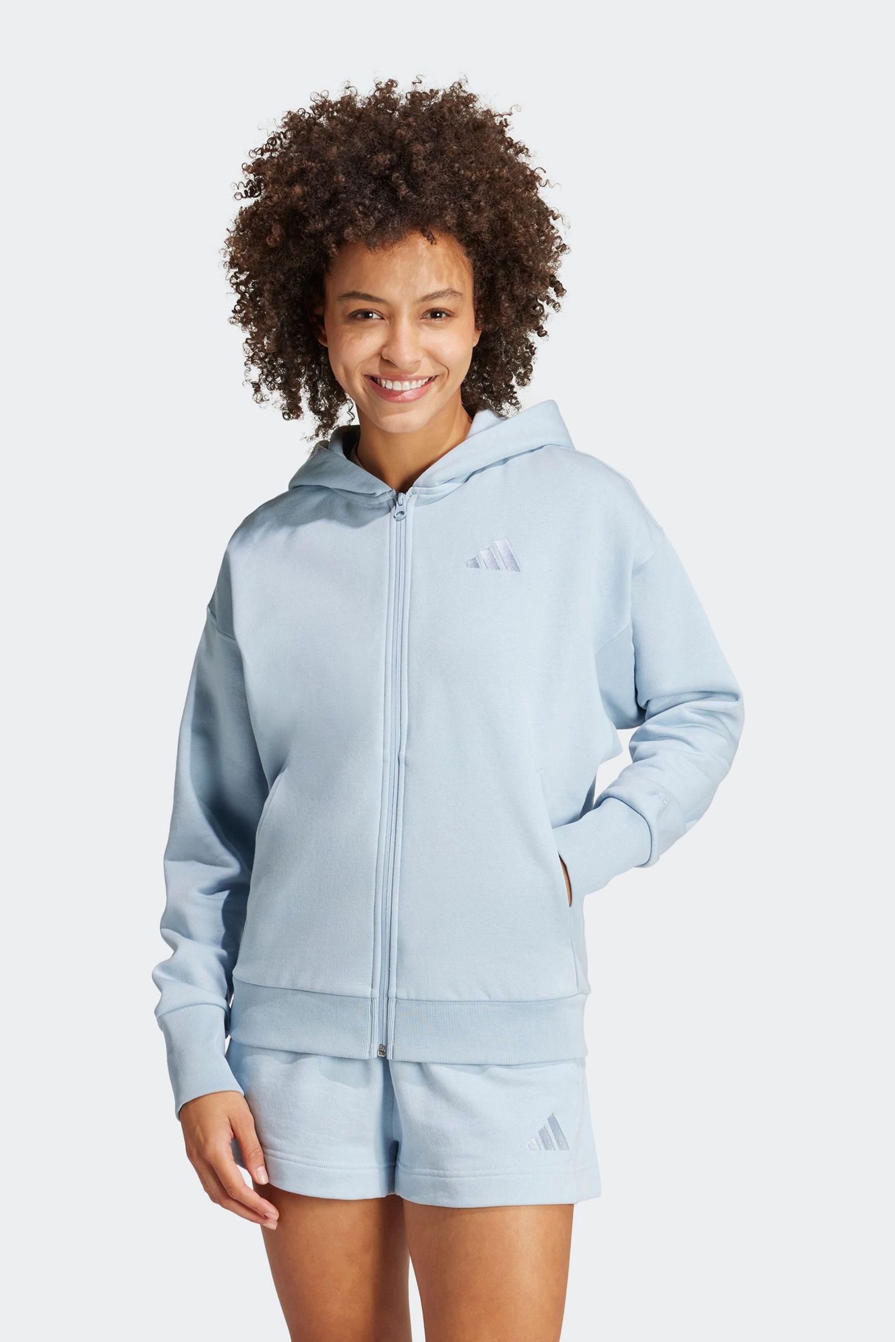 Buy adidas Light Blue All SZN Full Zip Hoodie from Next Germany
