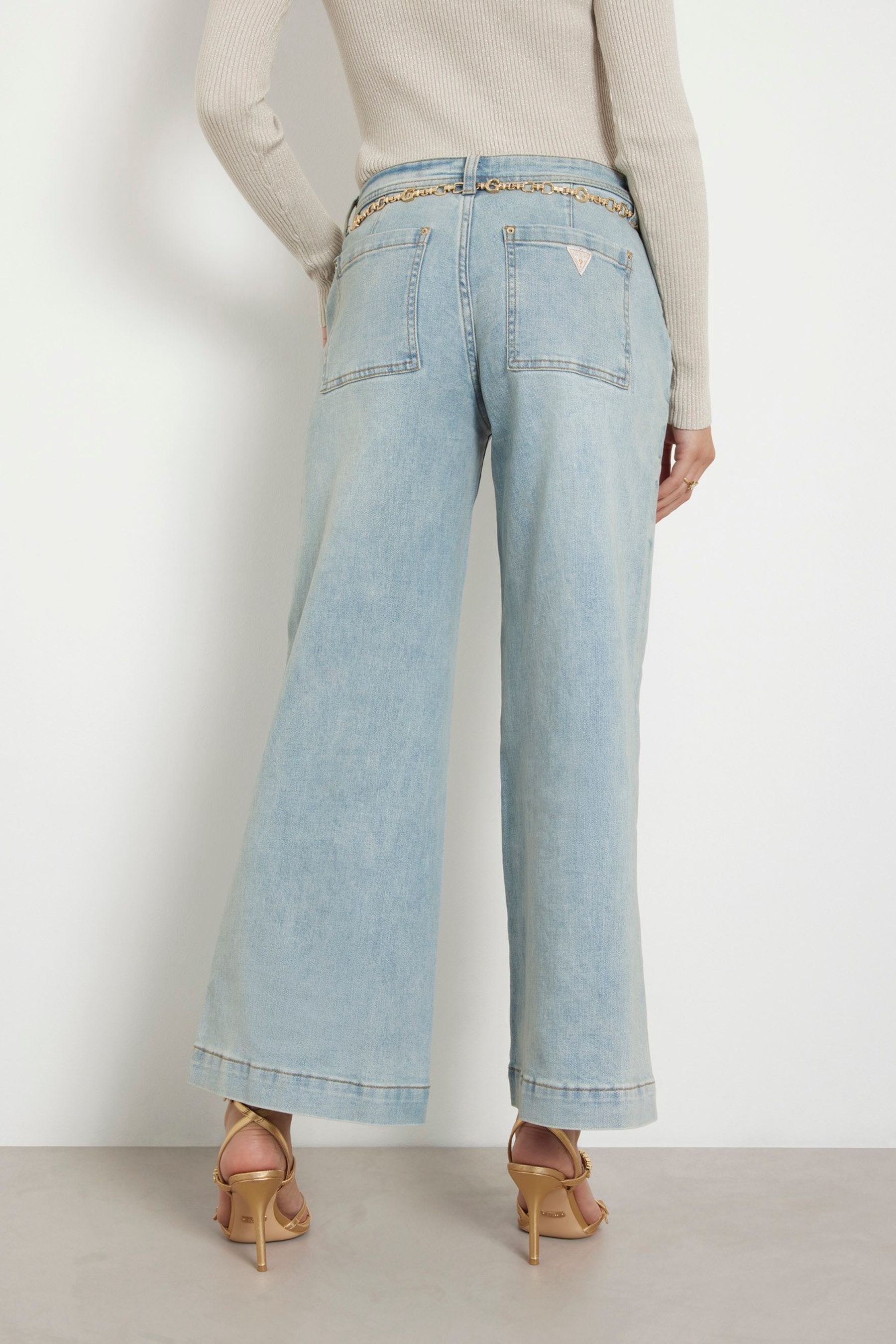 GUESS JEANS Light Blue Zoya Wide Leg Jeans