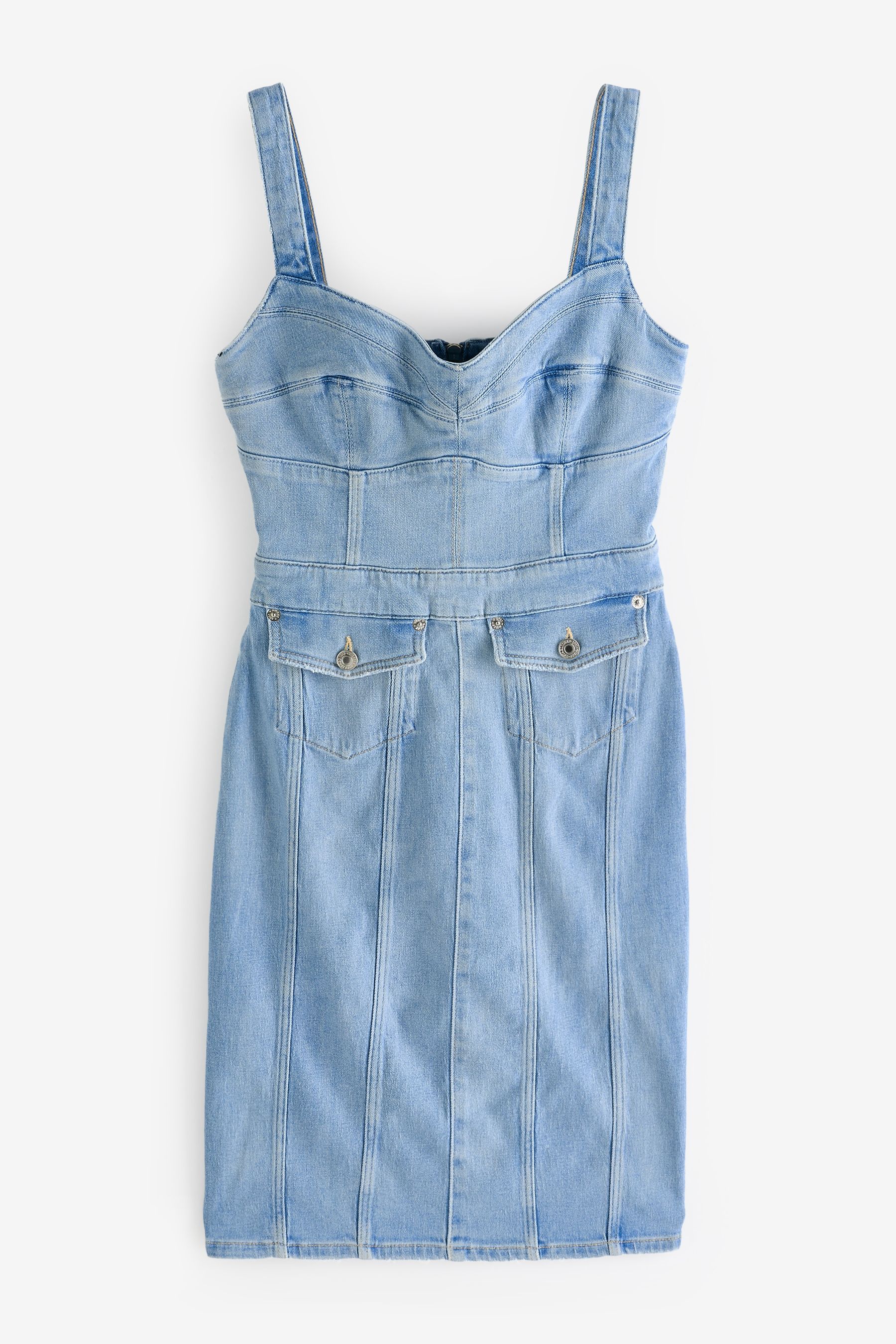 Guess light blue dress top
