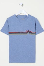 FatFace Blue Bike Stripe T-Shirt - Image 1 of 1