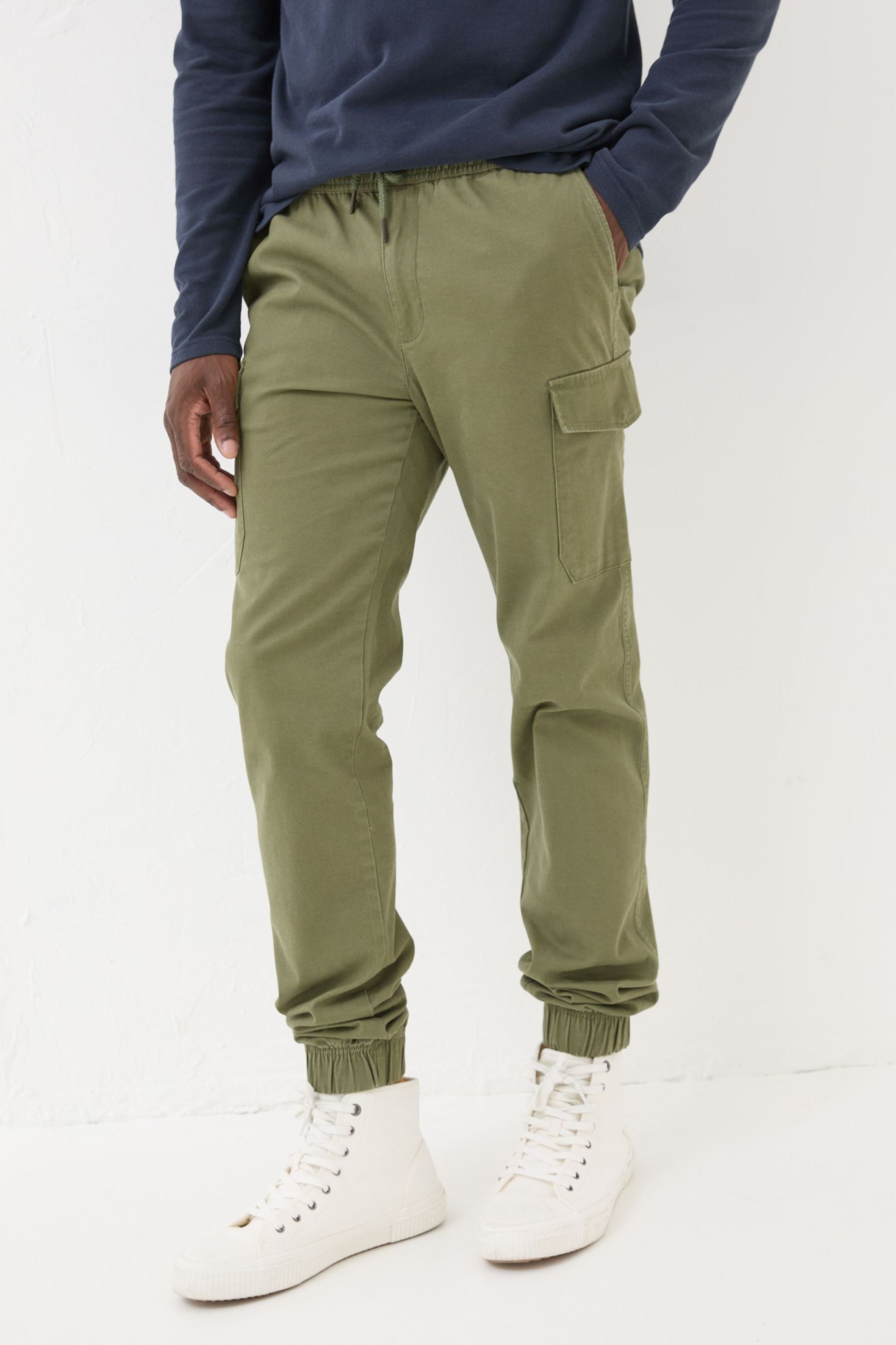FatFace Kent Green Cuffed Cargo Trousers