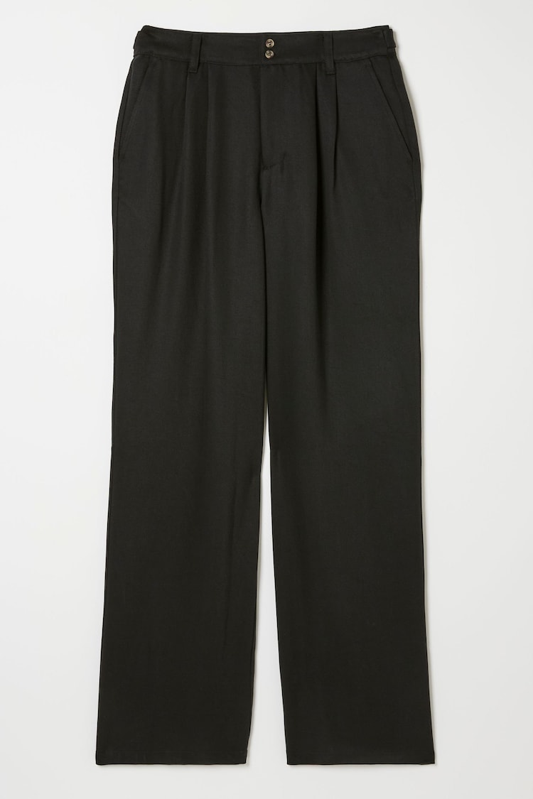 FatFace Black Ginger Wide Leg Drape Trousers - Image 6 of 6