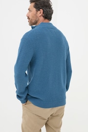 FatFace Pembrey Blue Half Neck Jumper - Image 2 of 5