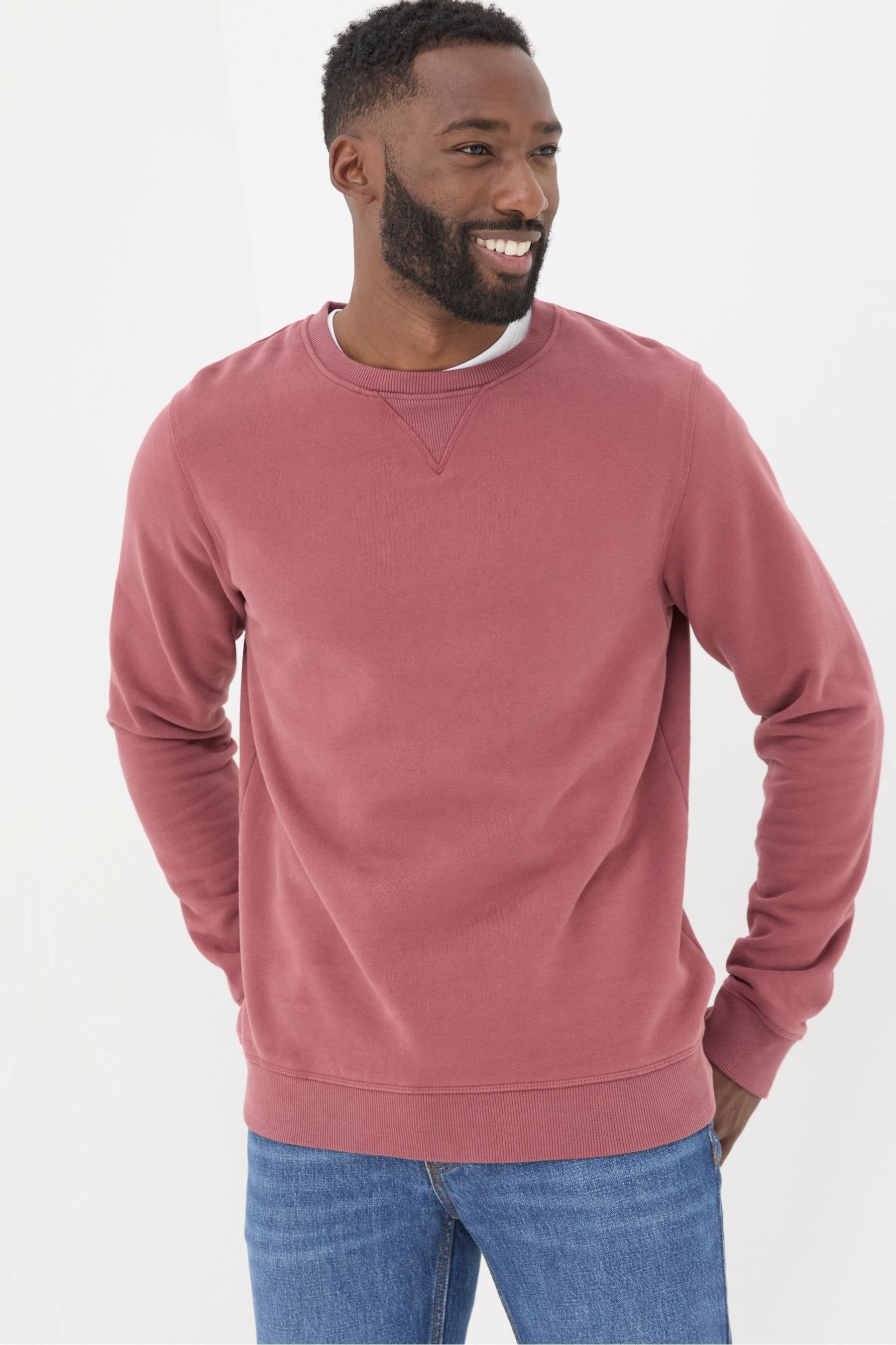 Buy FatFace Brooke Pink Crew Neck Sweatshirt from Next France