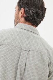 FatFace Grey Long Sleeve Grantham Grid Check 100% Cotton Shirt - Image 5 of 6