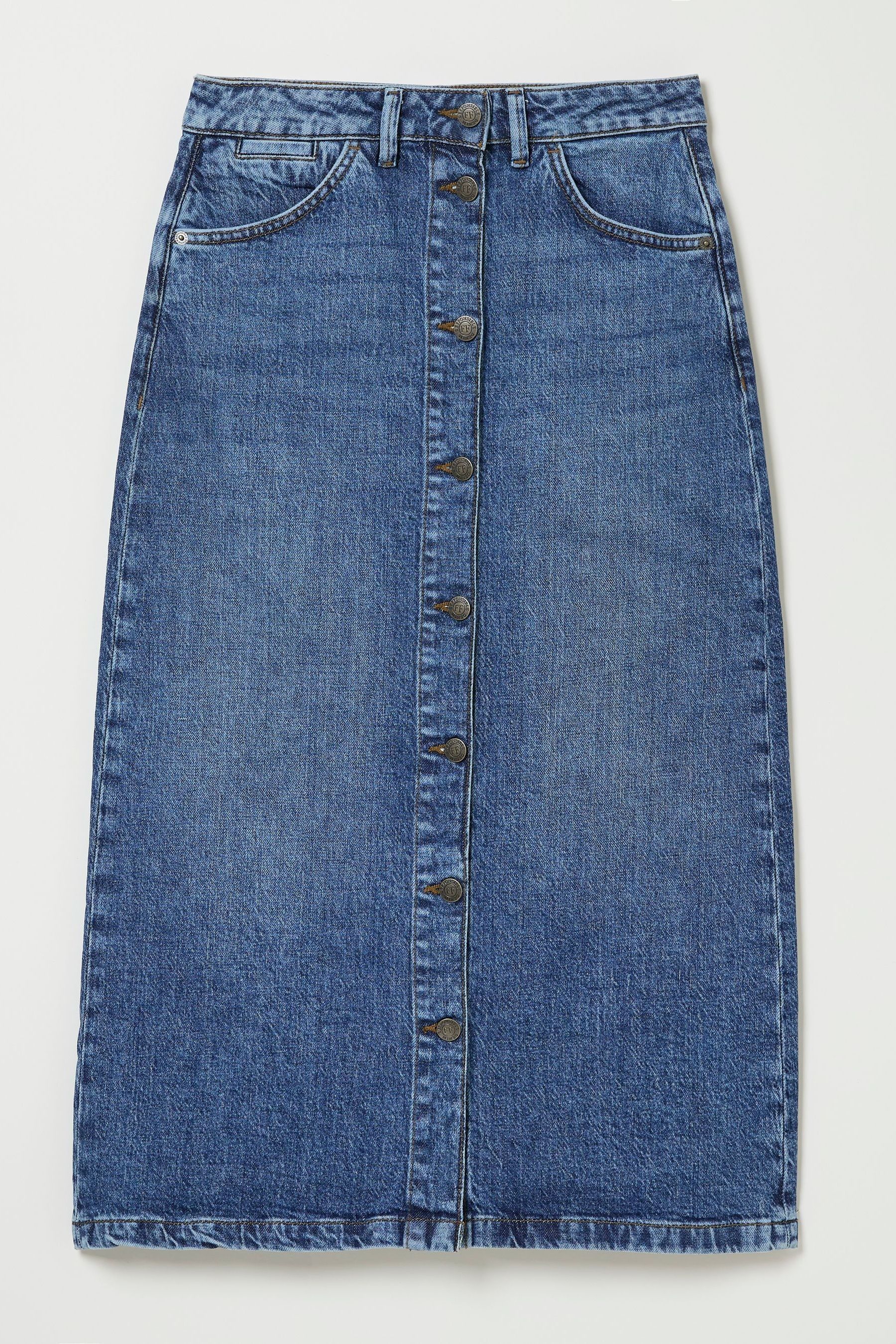 Midi jean skirt navy clearance