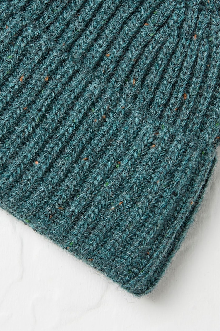 FatFace Teal Green Fisherman Beanie - Image 3 of 3