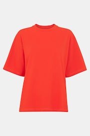 Whistles Red Relaxed 100% Cotton T-Shirt - Image 4 of 5