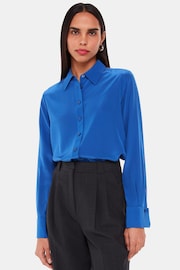 Whistles Blue Ultimate Silk Shirt - Image 1 of 5