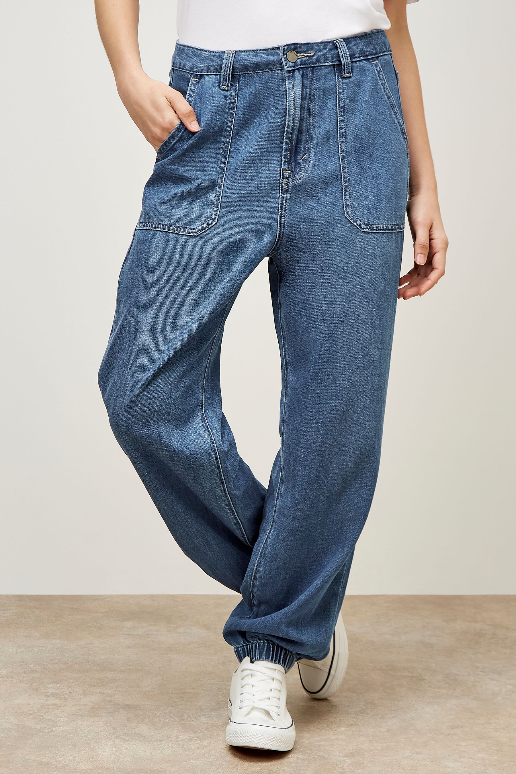 Buy Apricot Blue Lia Denim Joggers from the Next UK online shop