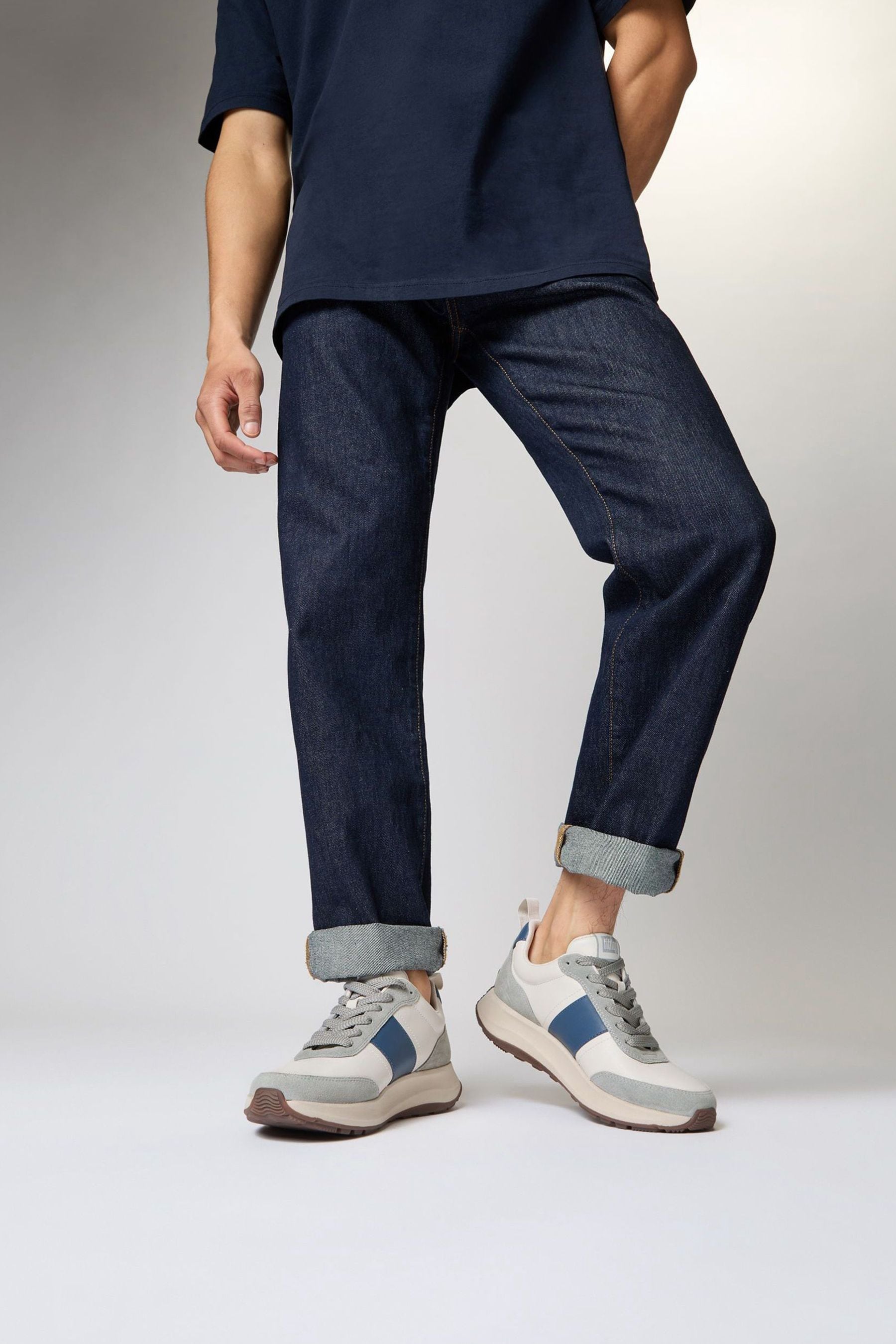 Buy FitFlop Mens Cream F Mode Flow Leather Suede Sneakers from the Next UK online shop