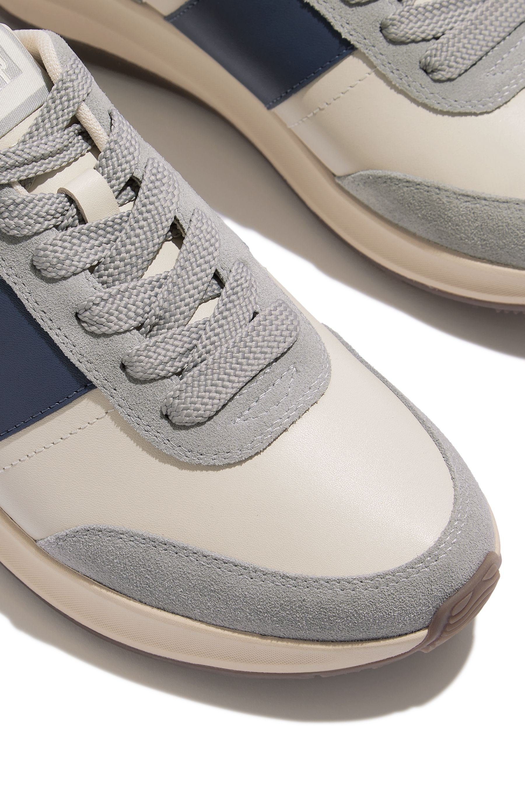Buy FitFlop Mens Cream F Mode Flow Leather Suede Sneakers from the Next UK online shop