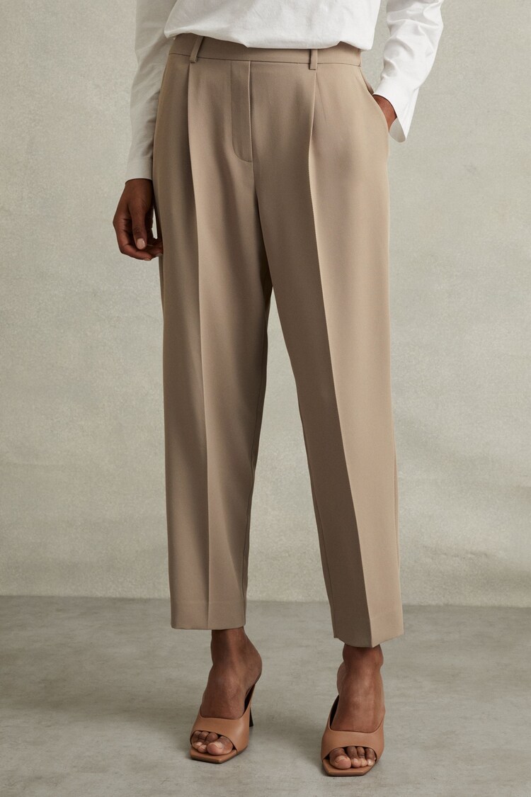 Tapered Pleated Trousers