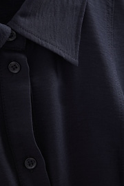 Reiss Navy Morgan Viscose Blend Belted Shirt Dress - Image 6 of 6