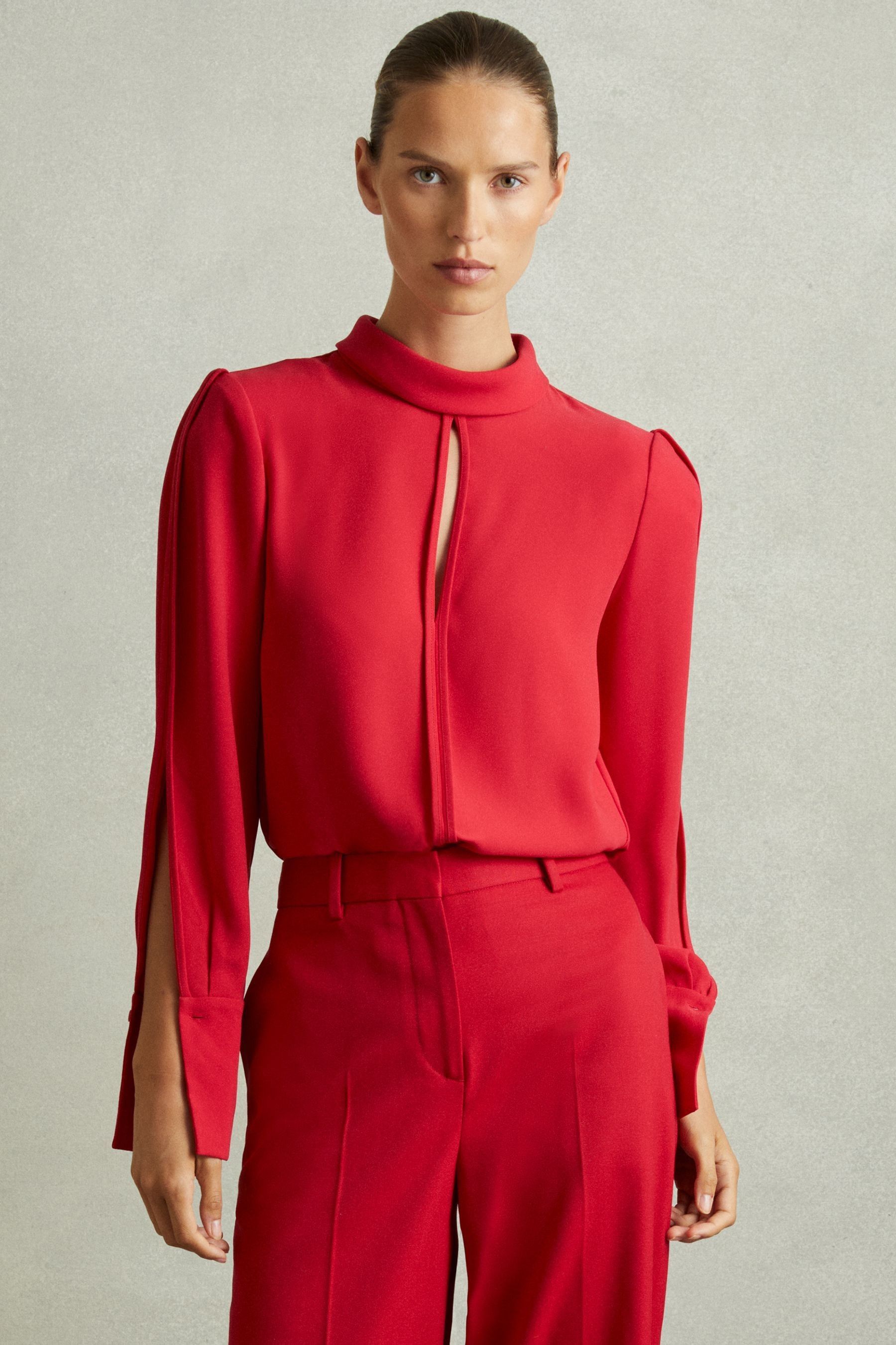 High neck blouse canada best sale