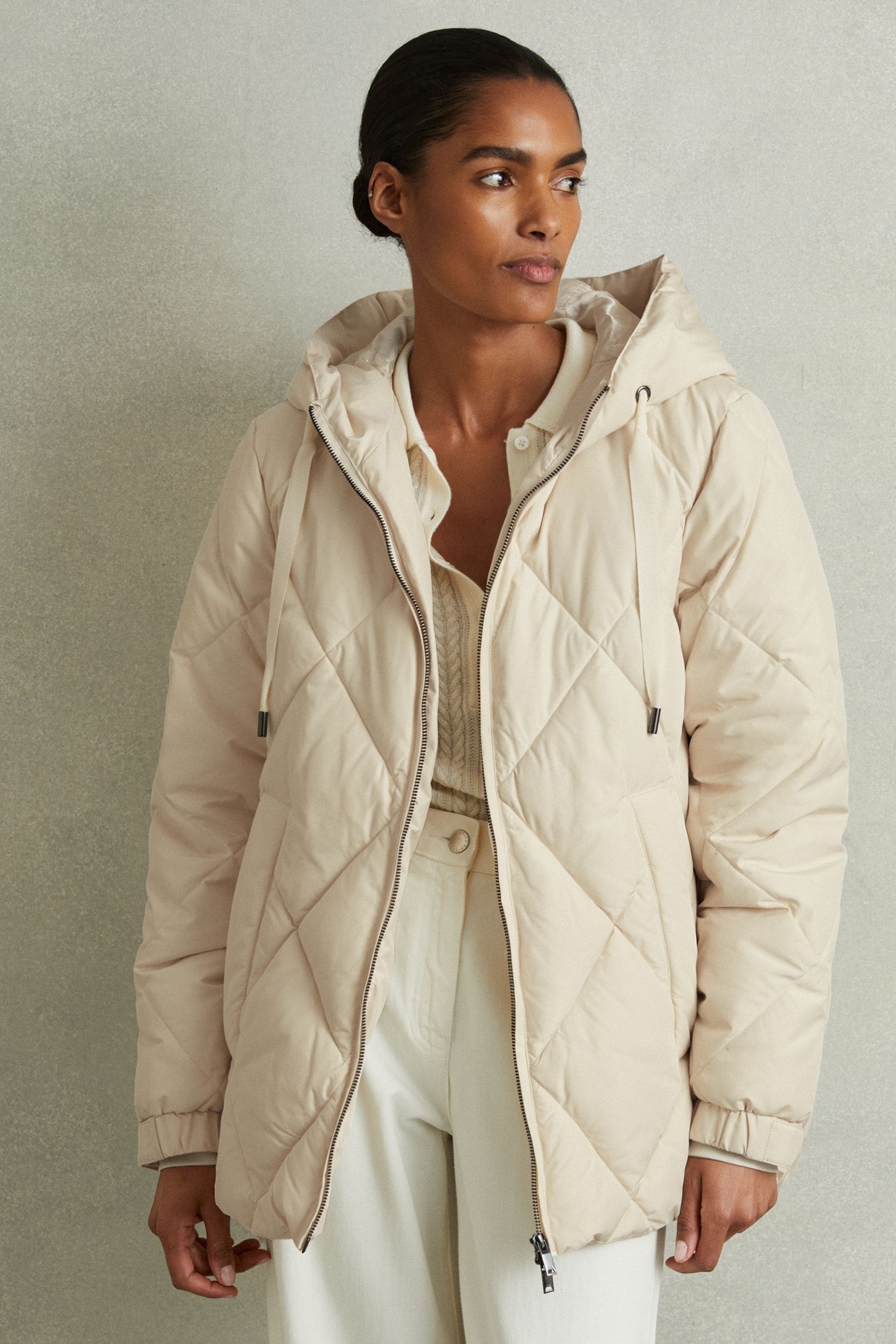 Quilted down coat womens shop