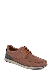 Pavers Brown Leather Casual Boat Shoes - Image 3 of 5