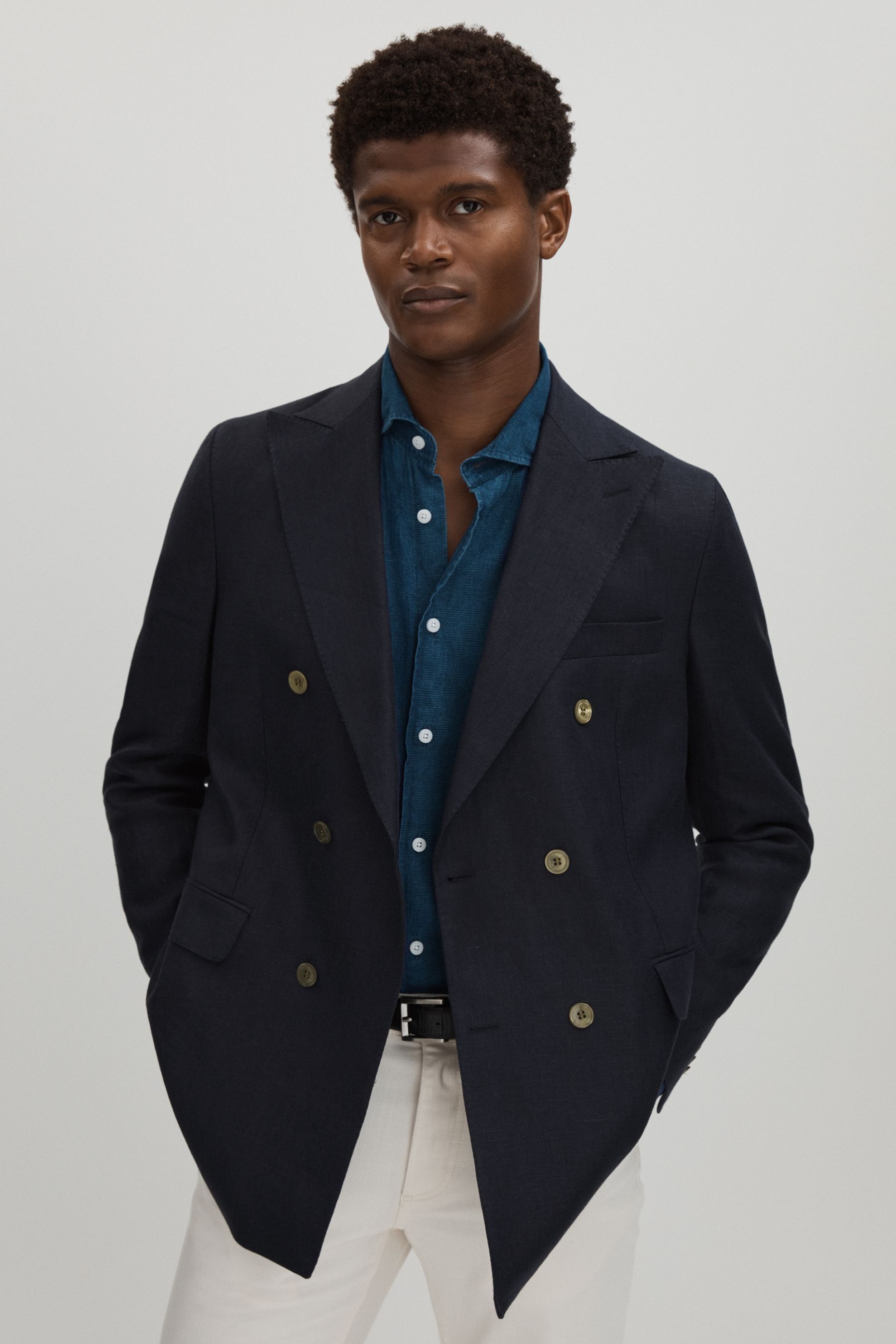 Classic double breasted blazer deals