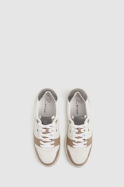 Reiss Light Brown/White Astor Leather Lace Up Trainers - Image 2 of 4