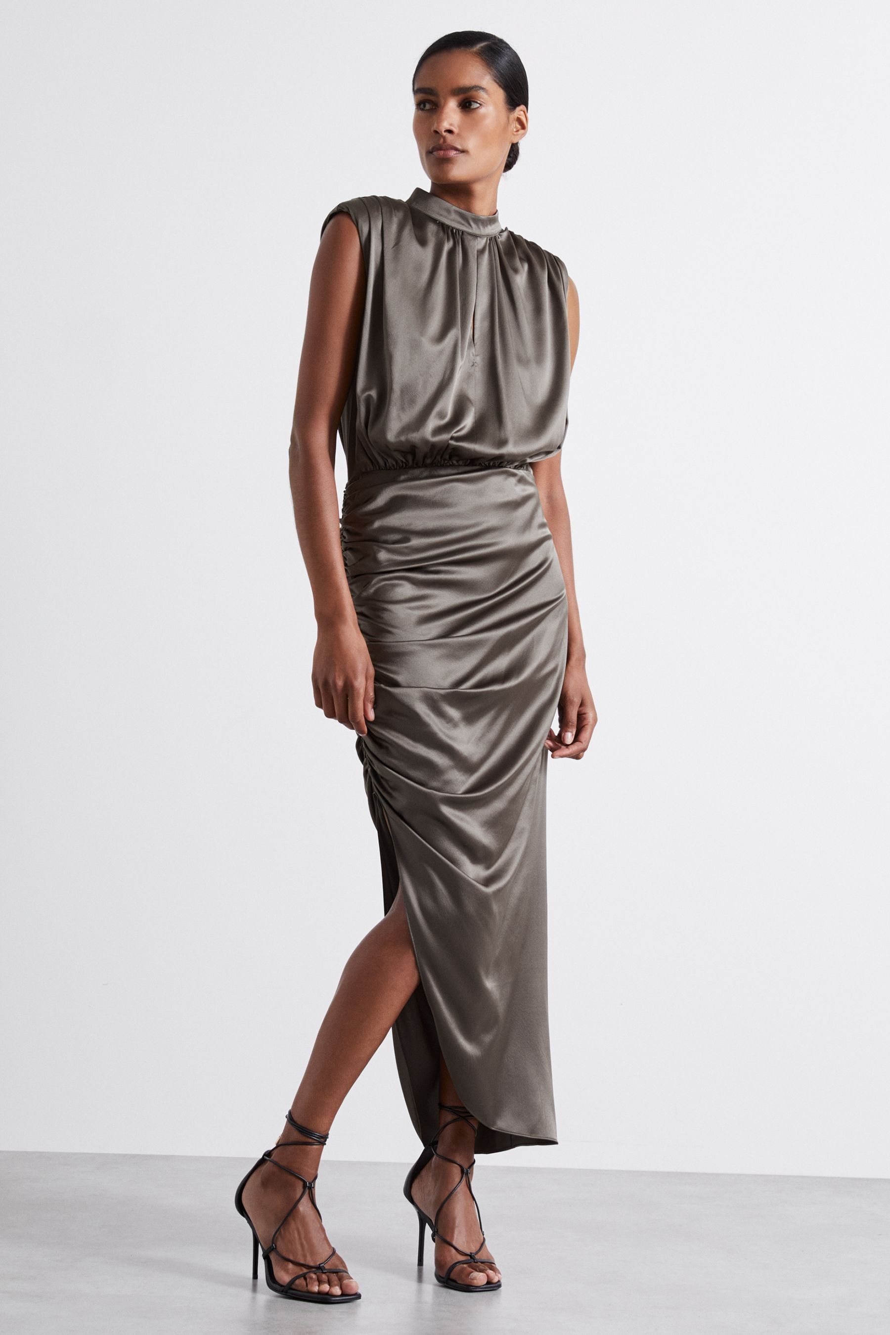 Ruched silk dress on sale