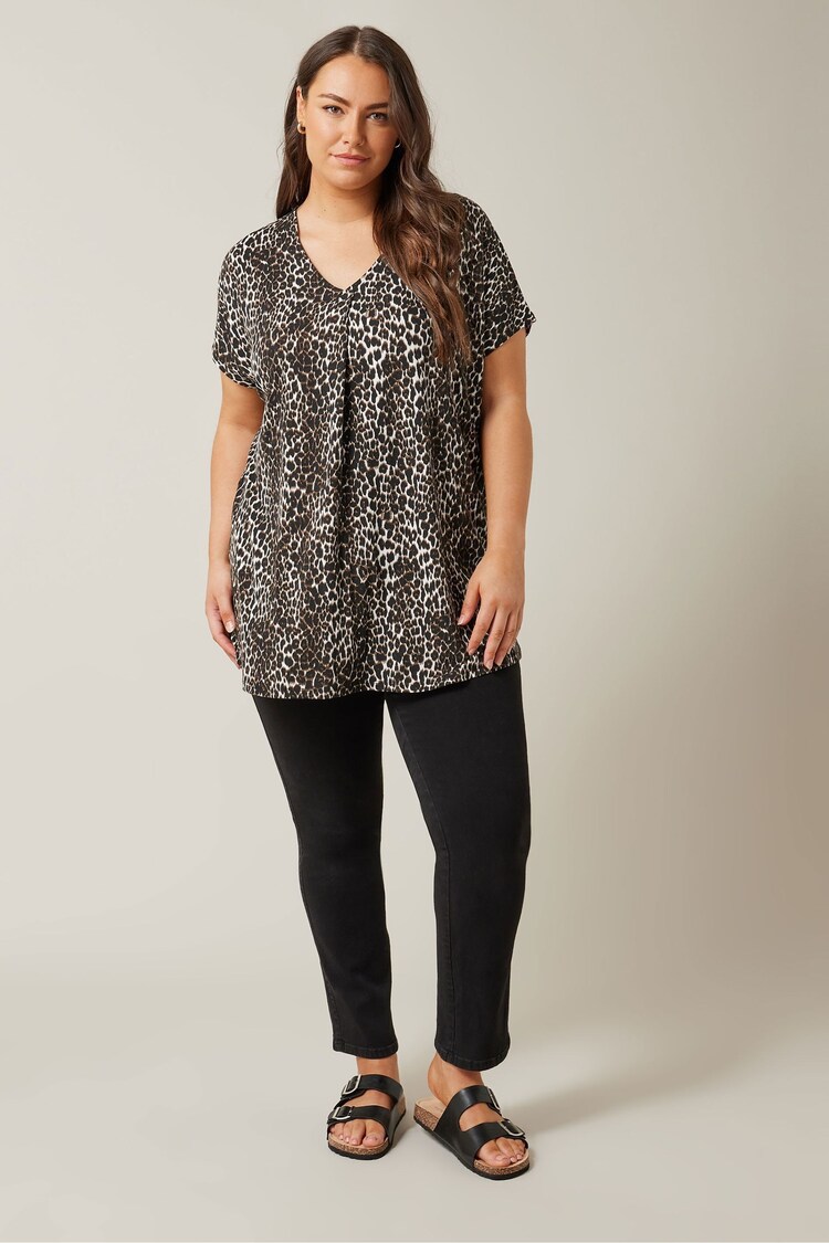 Evans Curve Leopard Print Swing Top - Image 2 of 4