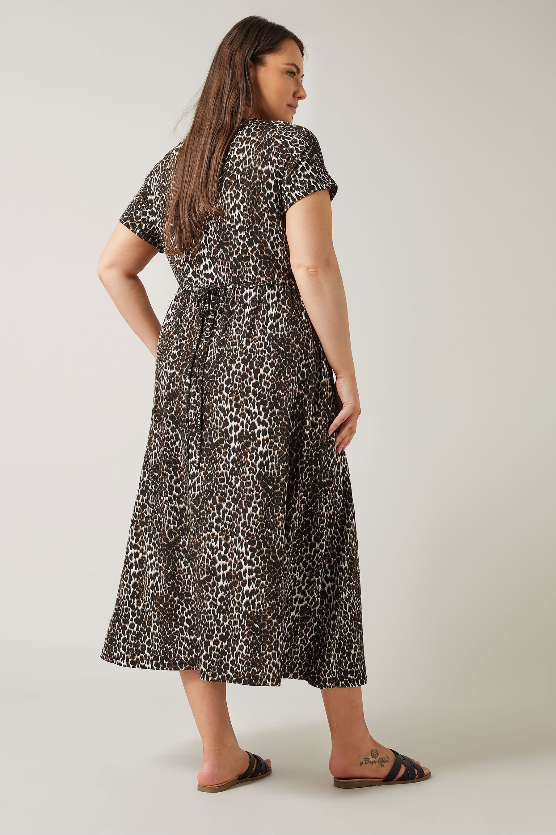 Buy Evans Curve Leopard Print Midaxi Dress from Next Luxembourg