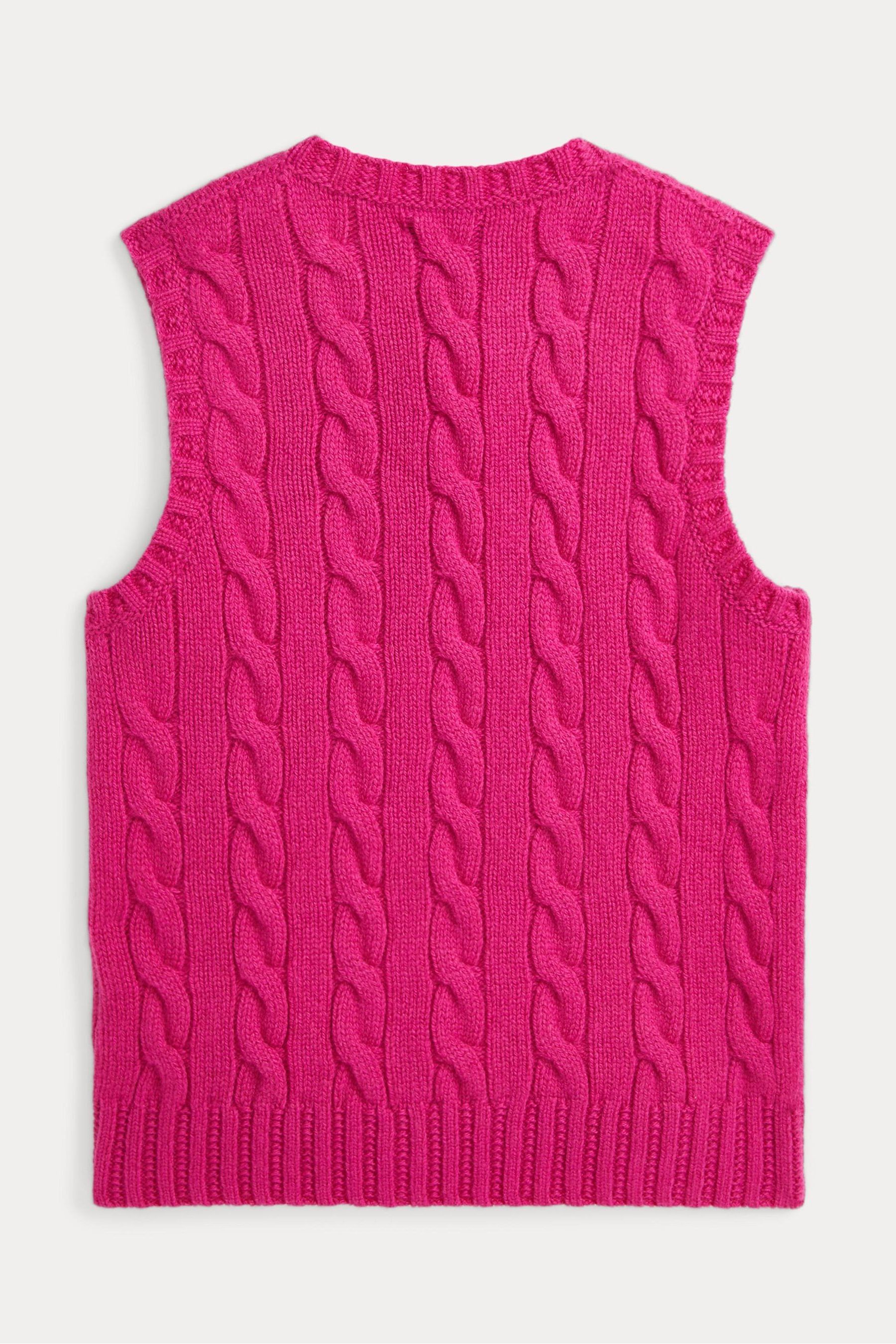 Buy Polo Ralph Lauren Girls Pink Cable Knit Tank 100 Cotton Vest from the Next UK online shop
