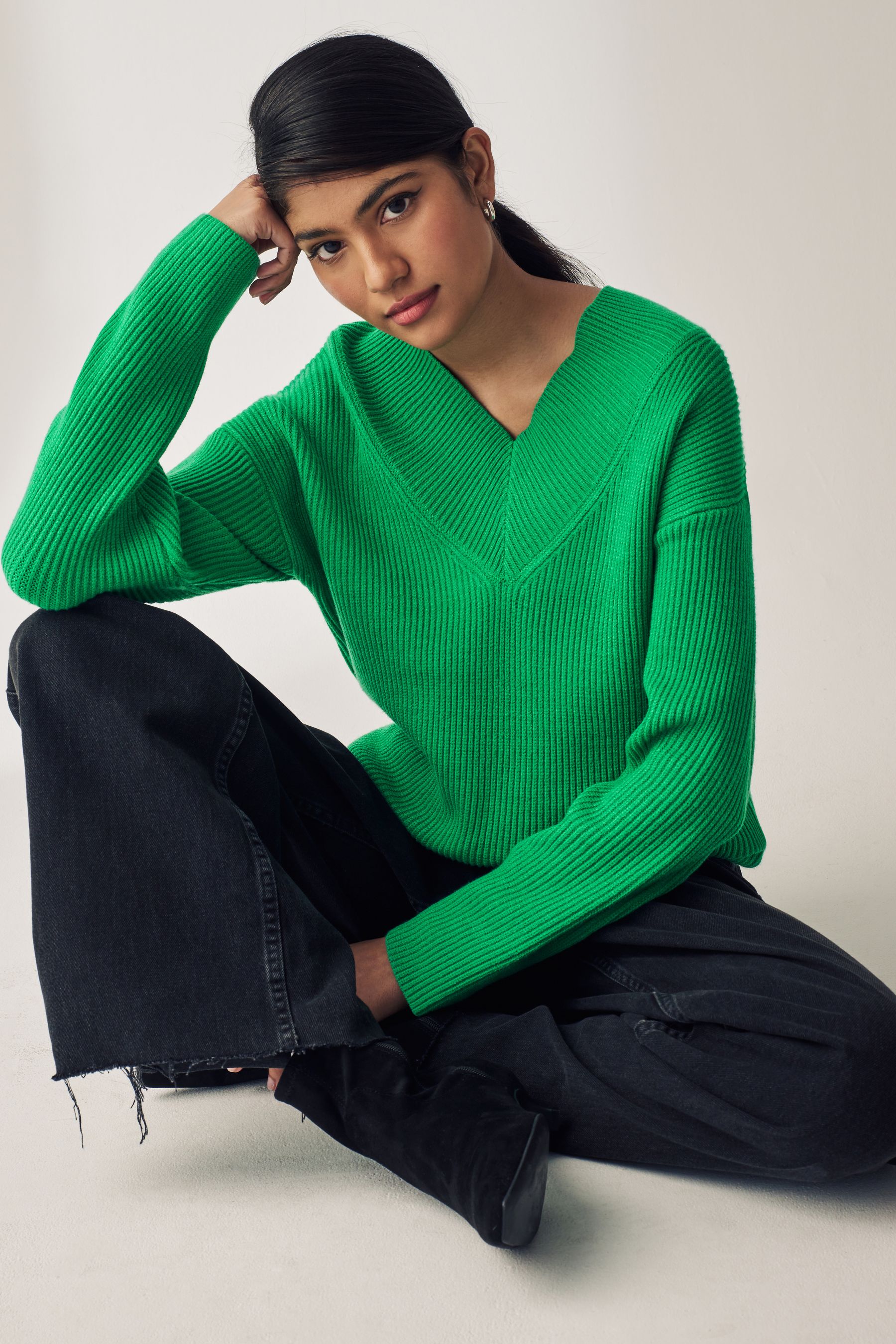 Next green jumper new arrivals