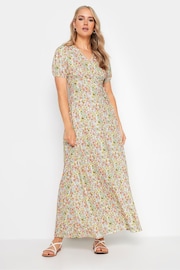 Long Tall Sally Pink Pastel Vintage Floral Wrap Maxi Dress - Image 3 of 5