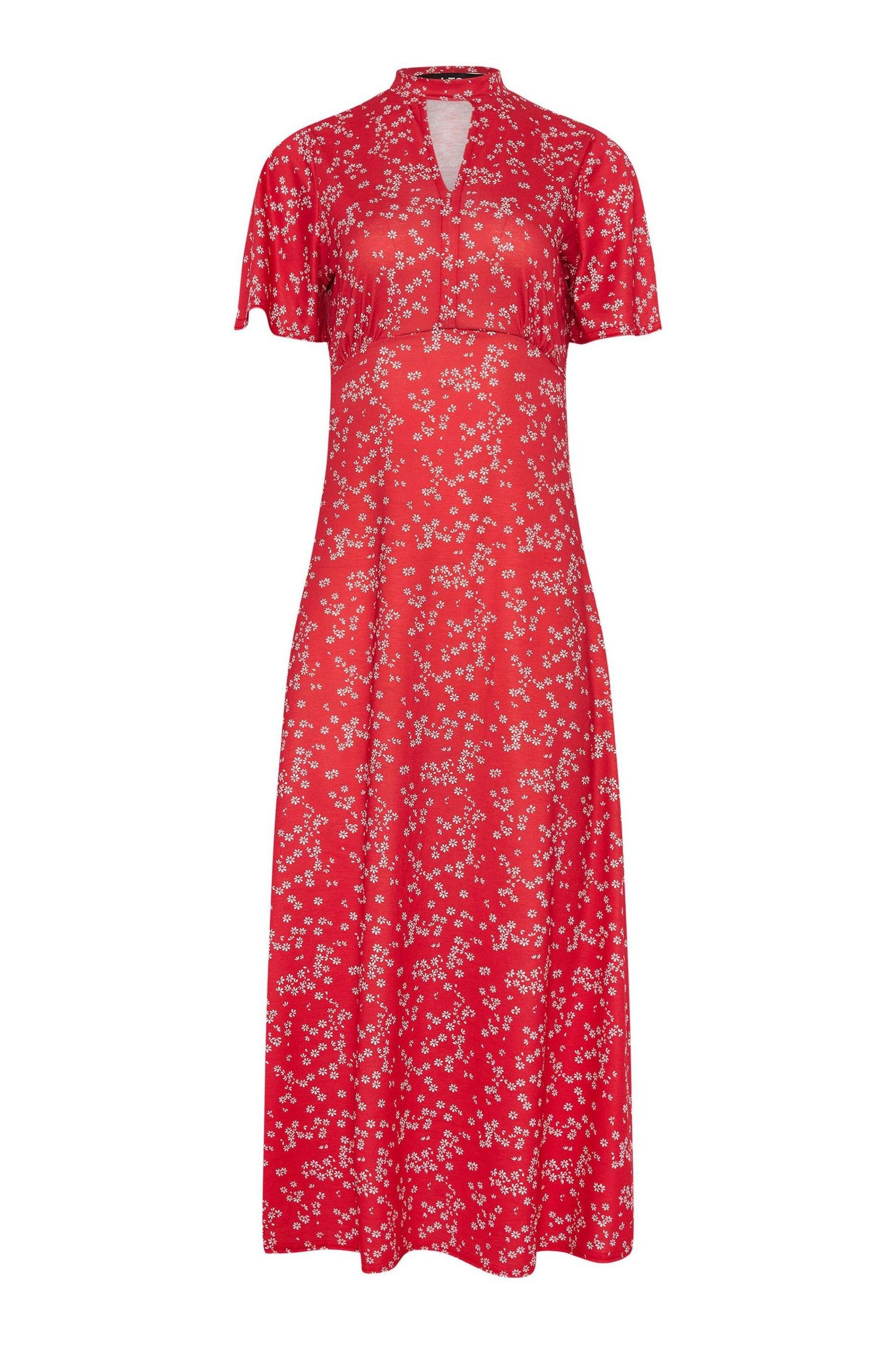 Buy Long Tall Sally Red Ditsy Keyhole Midi Dress from Next Luxembourg