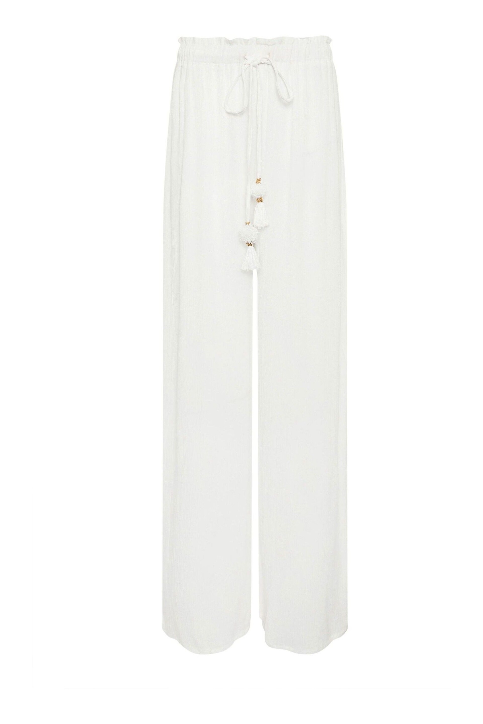 Long Tall Sally White Crinkle Trousers - Image 5 of 5