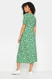 M&Co Green Ditsy Print V-Neck Short Sleeve Dress - Image 4 of 6