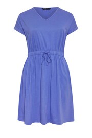 Yours Curve Purple T-Shirt Drawcord Dress - Image 5 of 5