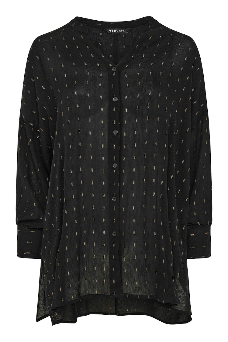 Yours Curve Black Meic Beach Shirt - Image 5 of 5