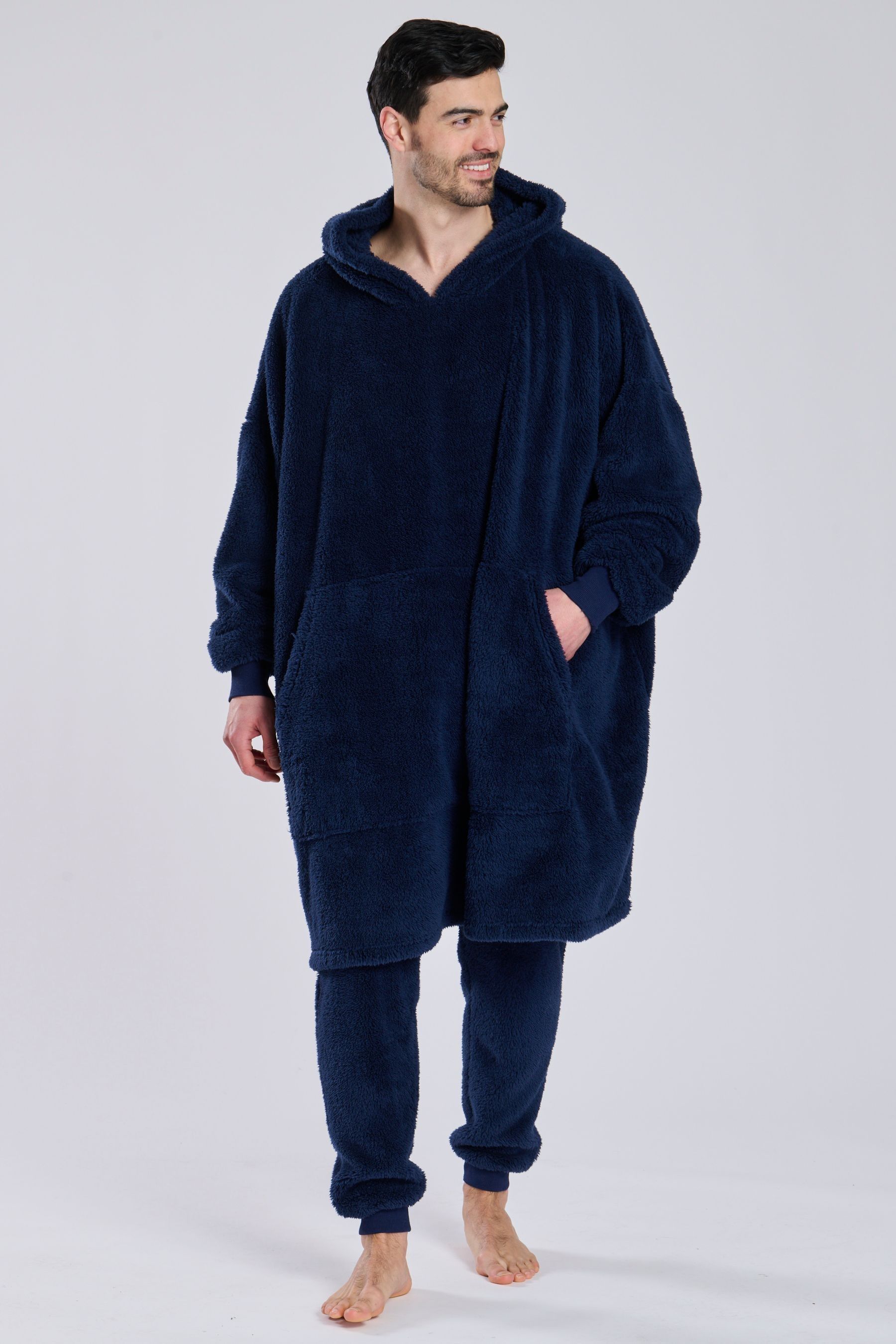 Buy Loungeable Blue Sherpa Snuggle Hoodie from Next Ireland