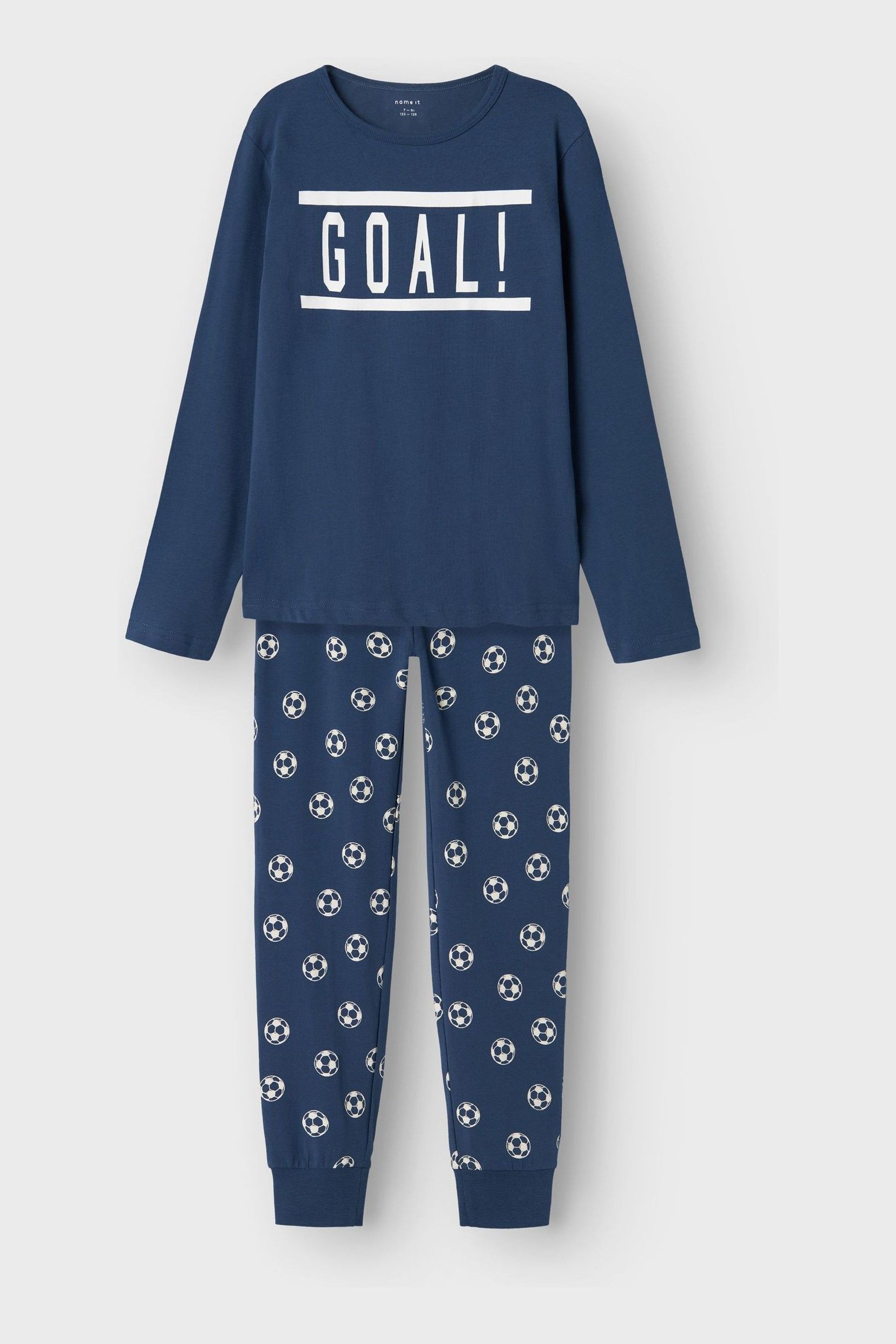 Buy Name It Blue Football Goal Pyjama Set from the Next UK online shop