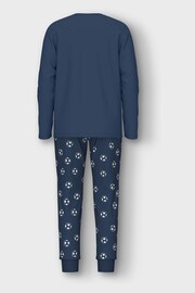 Name It Blue Football Goal Pyjama Set - Image 2 of 4