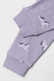 Name It Purple Unicorn Rib Pyjama Set - Image 5 of 5