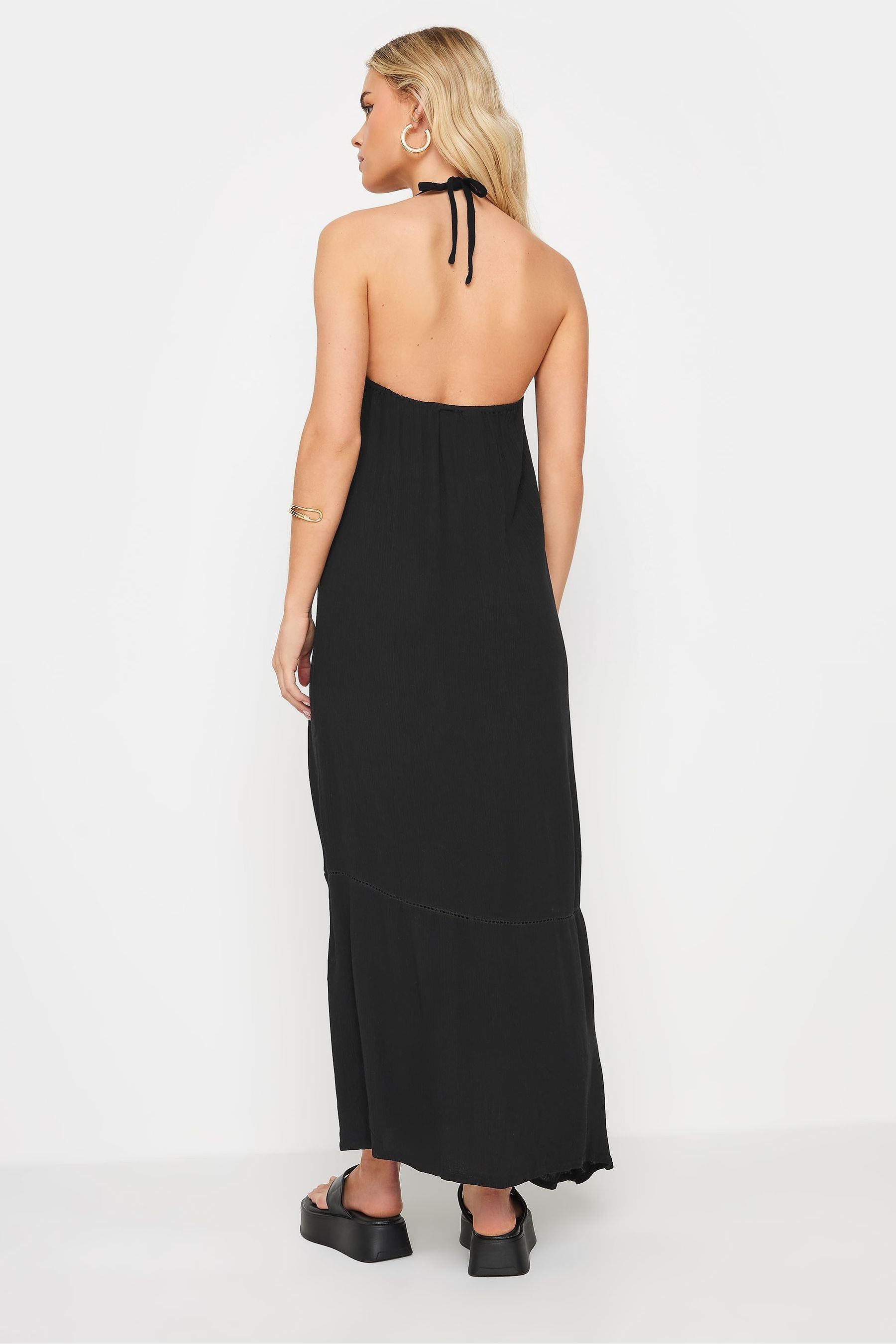 Petite black maxi dress uk store