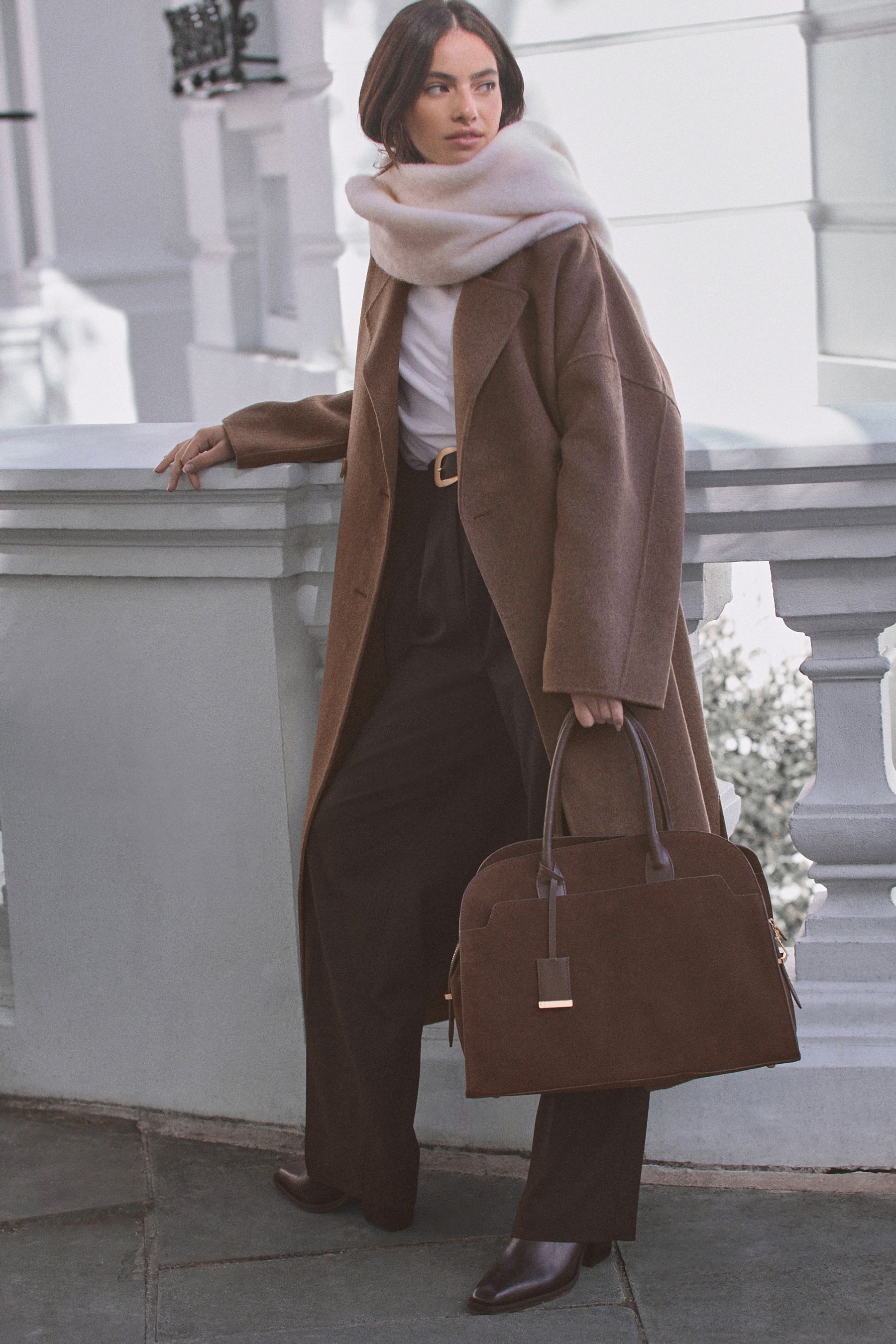 Chocolate Brown Leather Premium Grab Bag