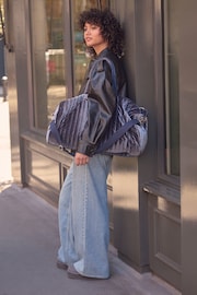 Blue Velvet Quilted Weekender Bag - Image 1 of 11